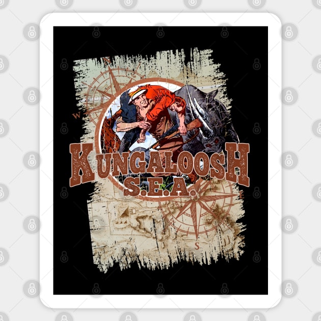 The Adventurers Club Kungaloosh Secret Society of explorers and Adventurers Sticker by Joaddo